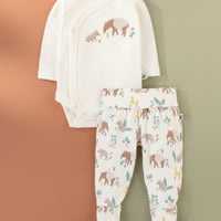 Frugi Organic Cotton Kimono Baby Outfit Sleepsuit / Babygrow Frugi 