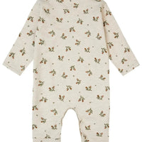 Oatmeal Flowery Playsuit Sleepsuit / Babygrow Noppies 