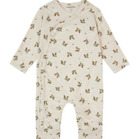 Oatmeal Flowery Playsuit Sleepsuit / Babygrow Noppies 