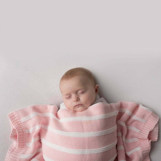 Ziggle Baby - Pink and White Stripes Blanket Blanket Ziggle Baby 