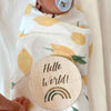Muslin Swaddle Baby Blanket, Organic - Lemon - Swaddle Blanket - Geople