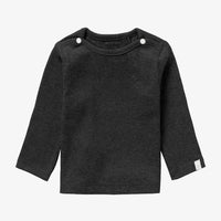 Premium Organic Ribbed Top - Dark Grey Top / T-shirt Noppies 