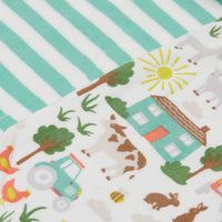 Frugi Organic Cotton 2 Pack Short Sleeve Farmyard Bodysuits Bodysuit / Vest Frugi 