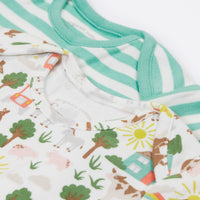 Frugi Organic Cotton 2 Pack Short Sleeve Farmyard Bodysuits Bodysuit / Vest Frugi 