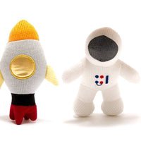 Best Years Ltd - Space Rocket Baby Rattle Knitted