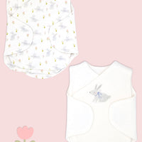 Neonatal Vest 2 Pack, Organic Cotton, Cottontail Bodysuit / Vest Little Dreamer 