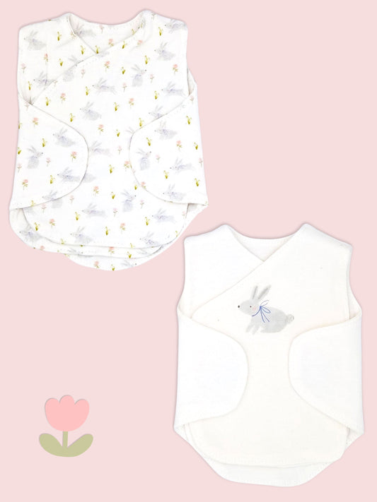 Neonatal Vest 2 Pack, Organic Cotton, Cottontail Bodysuit / Vest Little Dreamer 