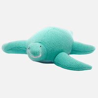Knitted Plesiosaurus Dinosaur Baby Rattle - Ice Blue Best Years