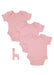 3 Pack 100% Organic Cotton Baby Bodysuit with Capped Sleeves - Pink Little Dreamer