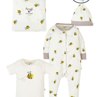 Organic Cotton Buzzy Bee Baby Gift Set by Frugi Outfit Frugi 