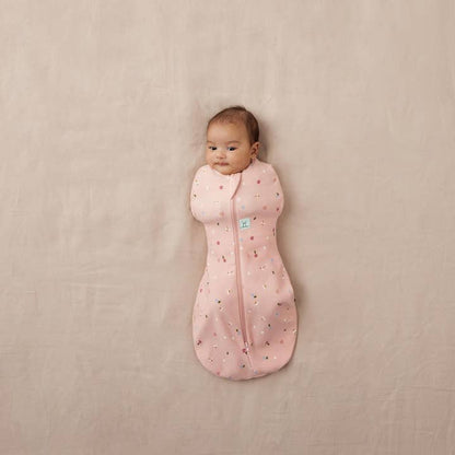 Ergopouch - Organic All Year Cocoon Swaddle Bag -Pink Daisies -1 Tog Sleeping Bag ErgoPouch - Australia 