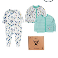 Frugi Organic Cotton Puffin Babygrow and Top Gift Set Sleepsuit / Babygrow Frugi 