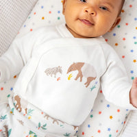 Frugi Organic Cotton Kimono Baby Outfit Sleepsuit / Babygrow Frugi 