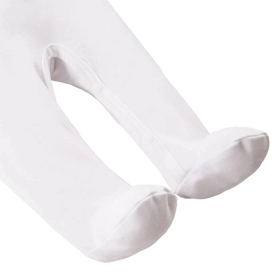 Early Baby Footed Sleepsuit - White Sleepsuit / Babygrow EEVI 