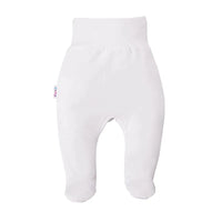 Early Baby Footed Trousers - White Trousers / Leggings EEVI 