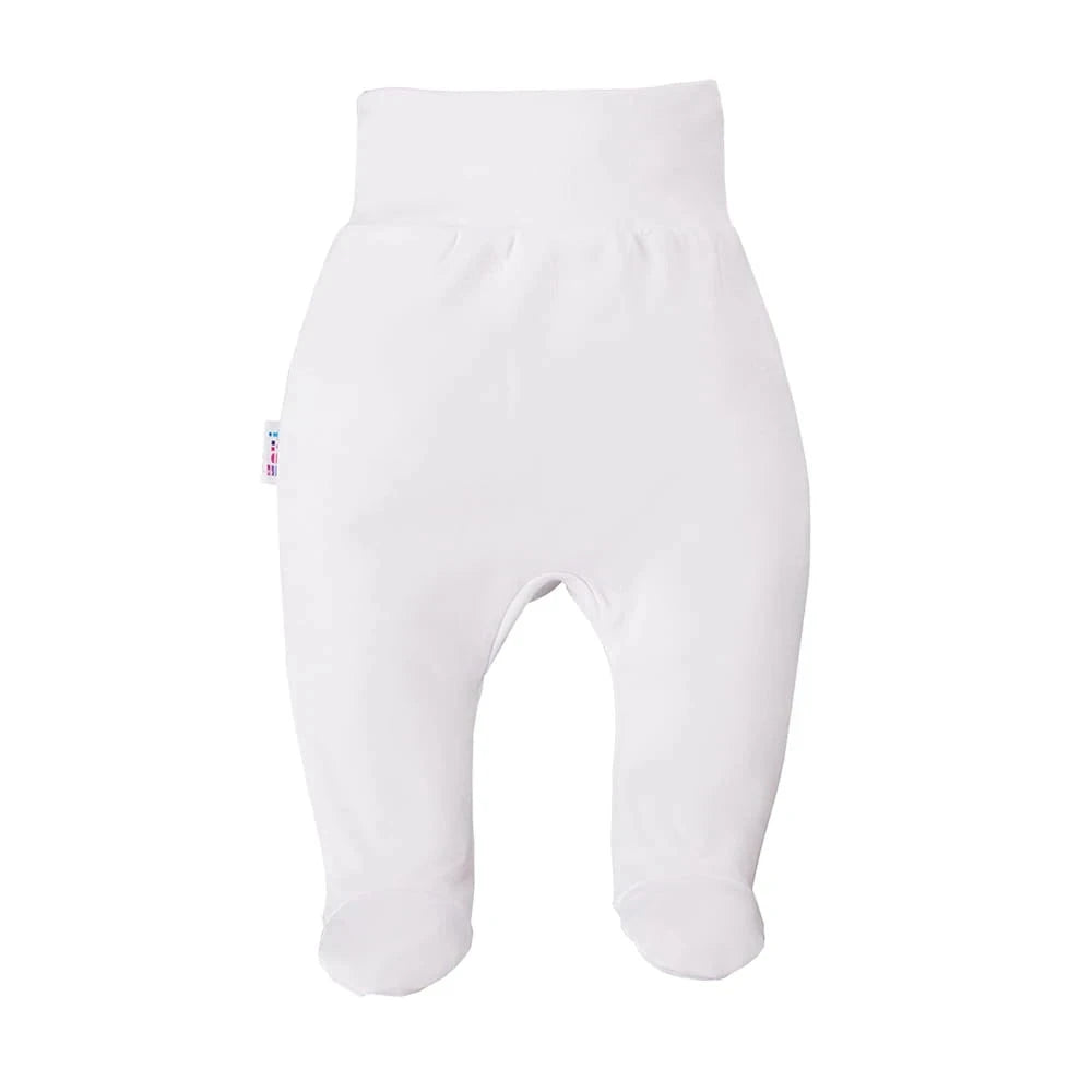 Early Baby Footed Trousers - White Trousers / Leggings EEVI 