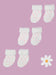 Set of three pairs of socks: White With Pink Spots Stay-on Towelling Premature Baby Socks Socks Little Mouse Baby Clothing & Gifts 