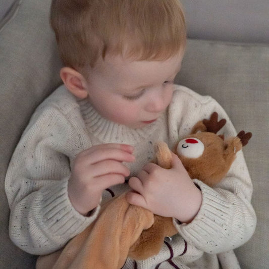 Reindeer Plush Comforter Blanket Rattle Ziggle Baby 