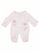 Velour 3 Little Birds Sleepsuit - Pink Sleepsuit / Babygrow Tiny Baby 