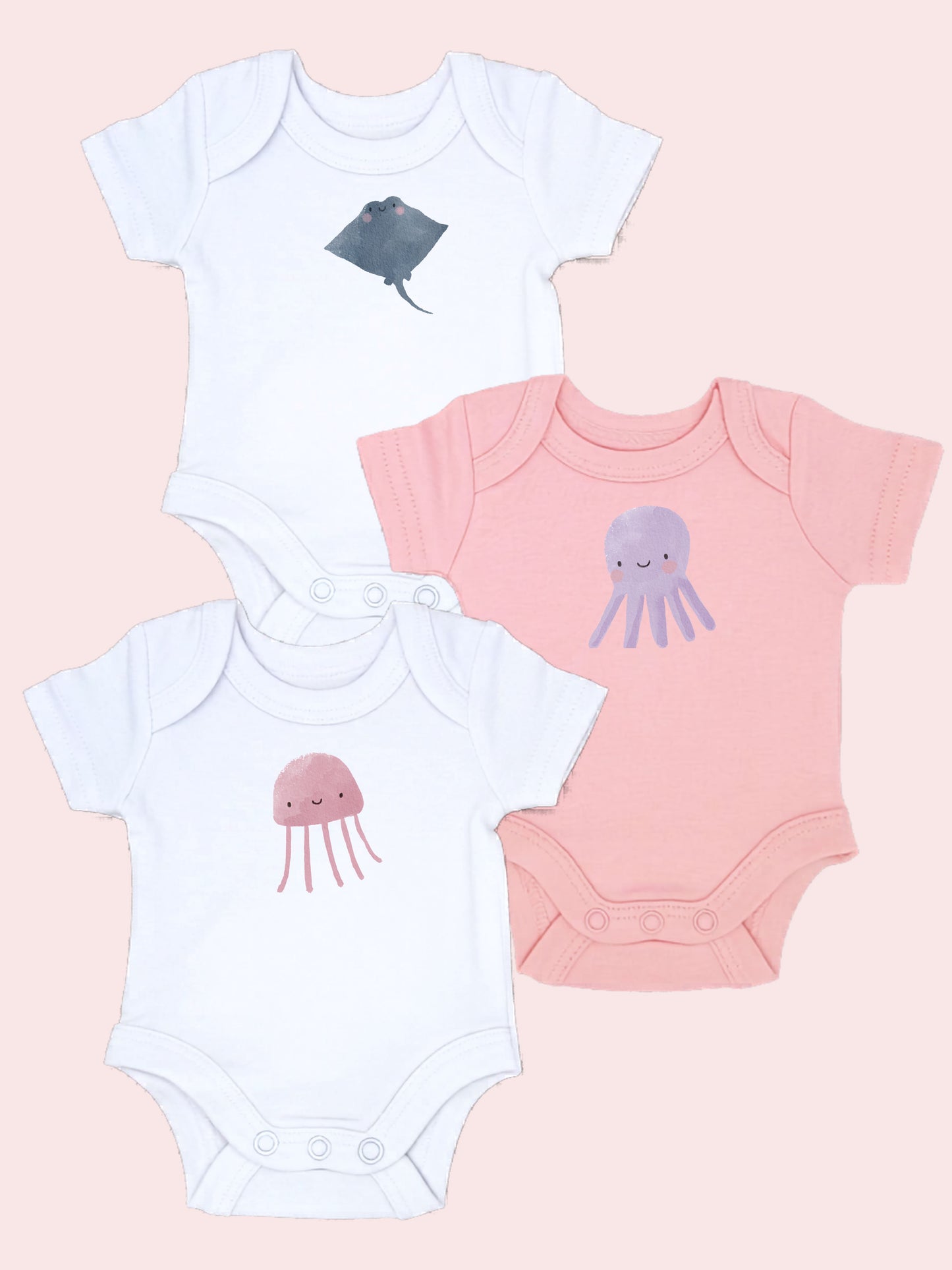 Under the Ocean Vests - 3 Pack Bodysuit / VestVest Little Dreamer 