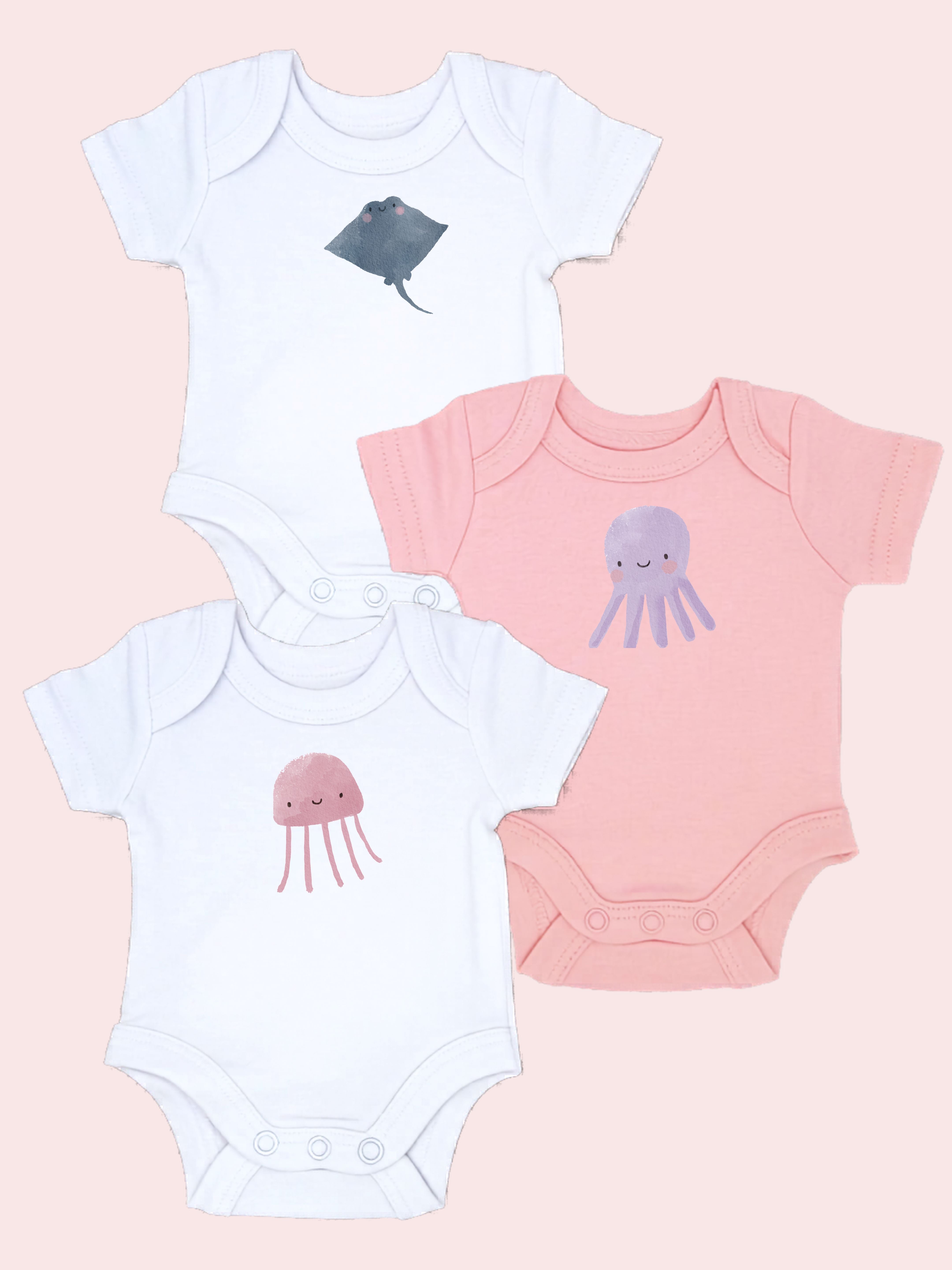 Under the Ocean Vests - 3 Pack Bodysuit / VestVest Little Dreamer 