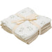 3 Pack, Organic Cotton Muslins, Bunny / Beige, 65 x 65 cm Blanket Pippi 