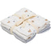3 Pack, Organic Cotton Muslins, Alpacas / Grey, 65 x 65 cm Blanket Pippi 
