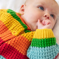 Frugi Organic Cotton Rainbow Cuddly Cardigan Cardigan / Jacket Frugi 
