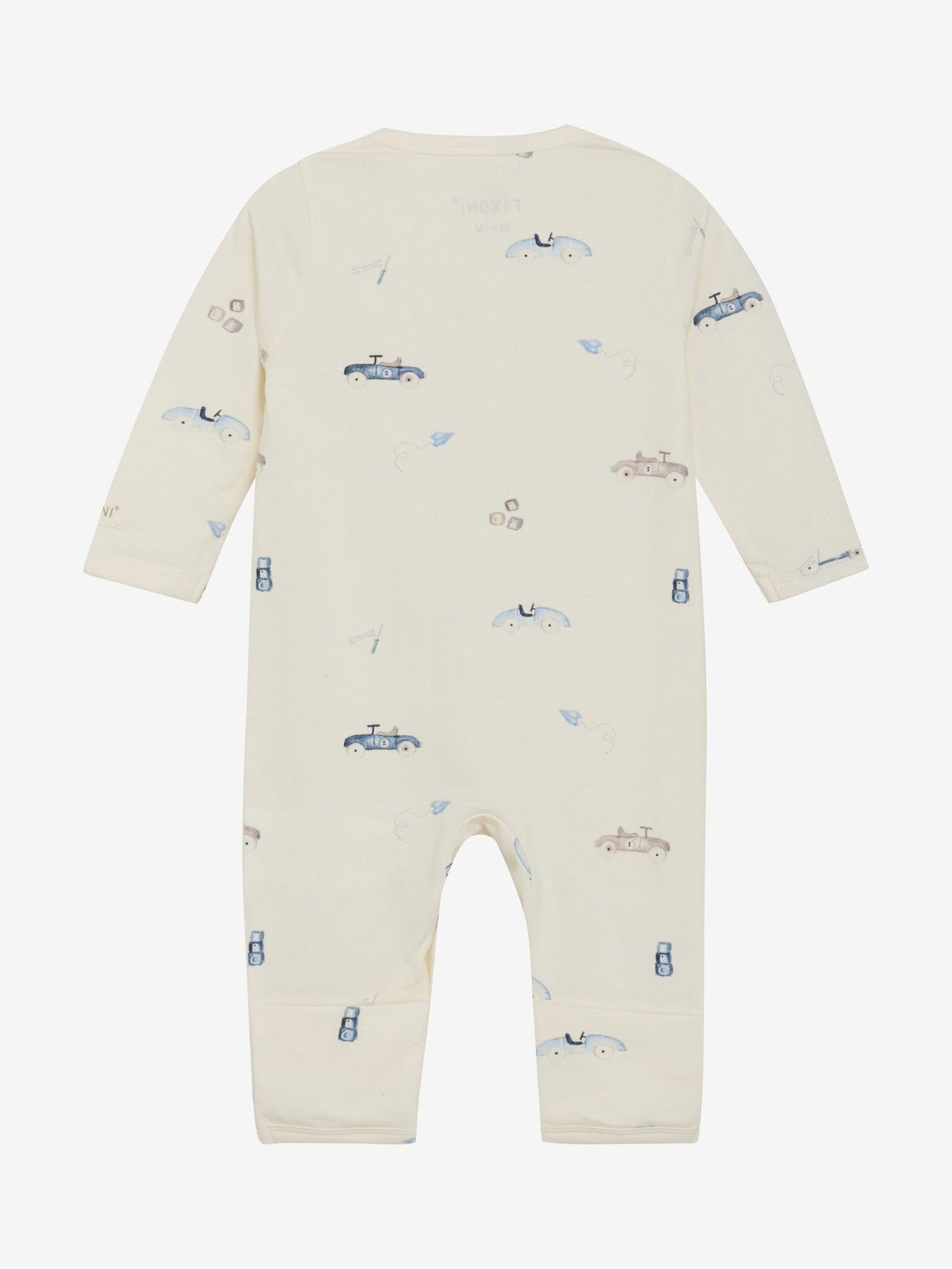 Organic Cotton Rain Washed Cars Onesie Sleepsuit / Babygrow Fixoni 