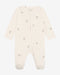 Organic Cotton Oatmeal & Teddy Onesie Sleepsuit / Babygrow Fixoni 