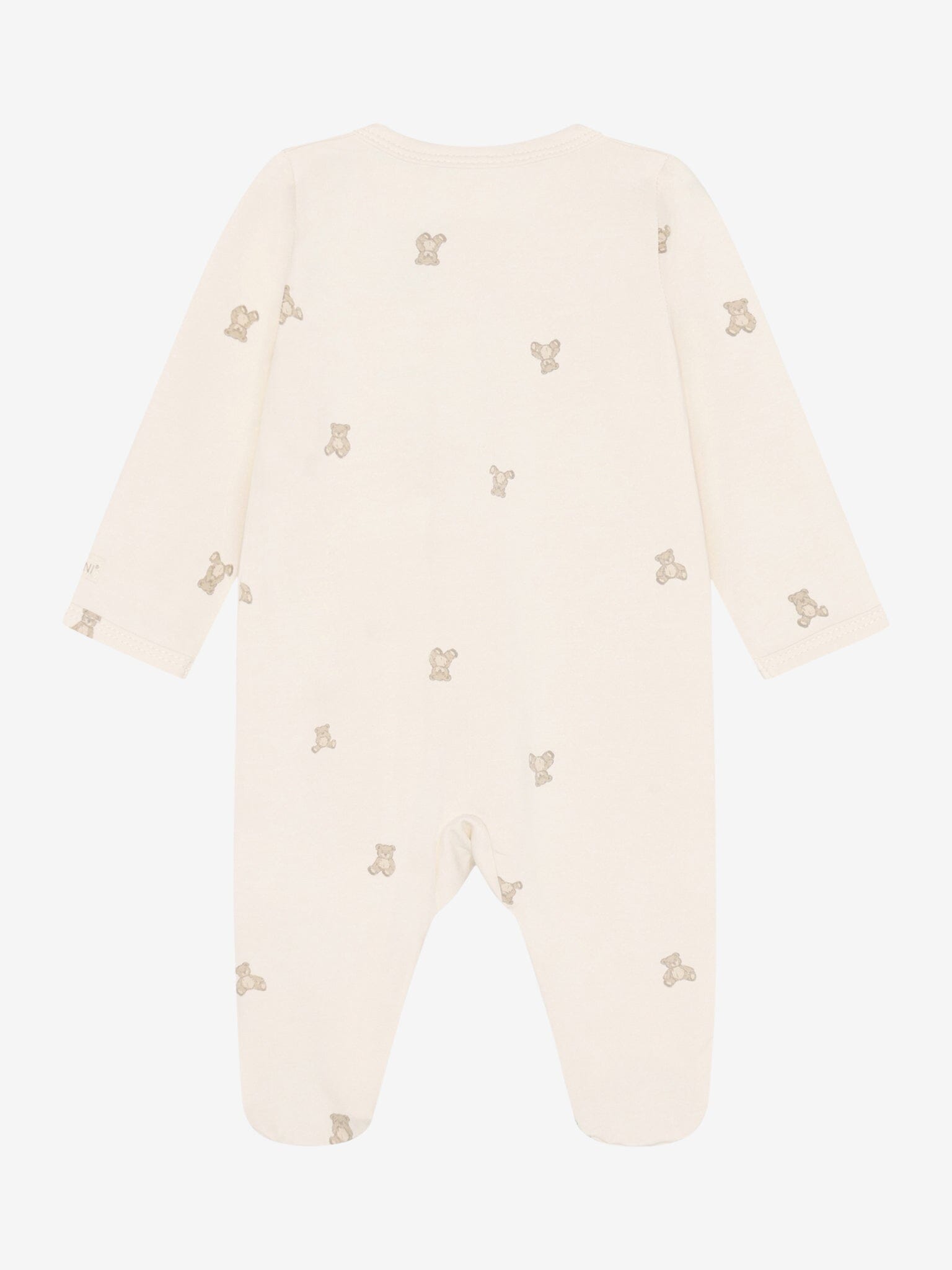 Organic Cotton Oatmeal & Teddy Onesie Sleepsuit / Babygrow Fixoni 