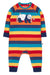 Frugi Organic Cotton Rainbow Stripe & Panda Babygrow Sleepsuit / Babygrow Frugi 