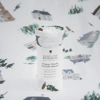 Muslin Swaddle Blanket, Organic - Home Print Swaddle Blanket Banks-Lyon Botanical 