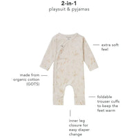 Oatmeal Nature Playsuit Sleepsuit / Babygrow Noppies 