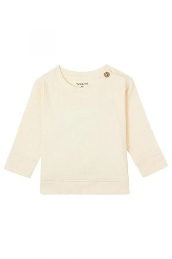 Long Sleeve Grimshaw Top - Buttercream (Tiny Baby Size, 4-7lb) Top / T-shirt Noppies 