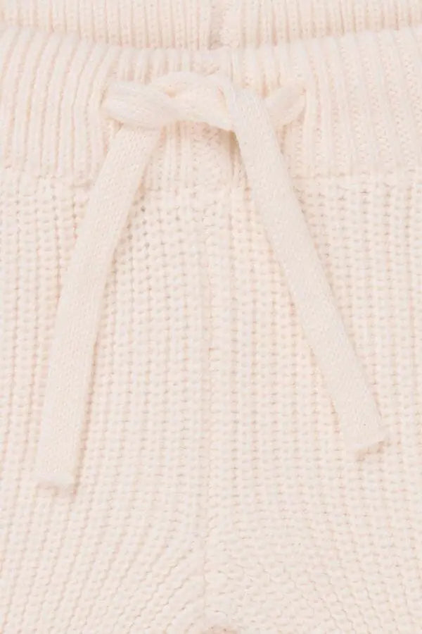 Antique White Knitted Trousers - Organic Cotton (4-7lb) Trousers / Leggings Noppies 