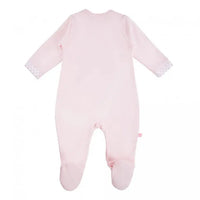 Early Baby Babygrow, Embroidered Bunny Design - Pink Sleepsuit / Babygrow EEVI 