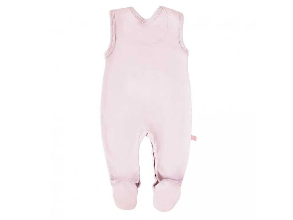 Early Baby Top & Bunny Footed Dungarees Set - Pink Dungaree EEVI 