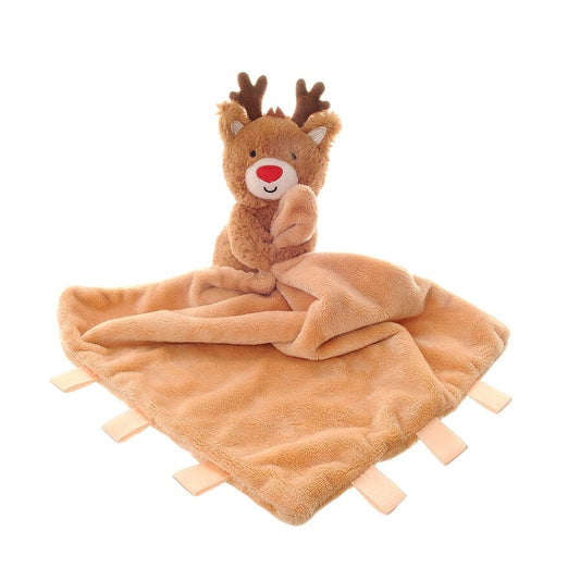 Reindeer Plush Comforter Blanket Rattle Ziggle Baby 
