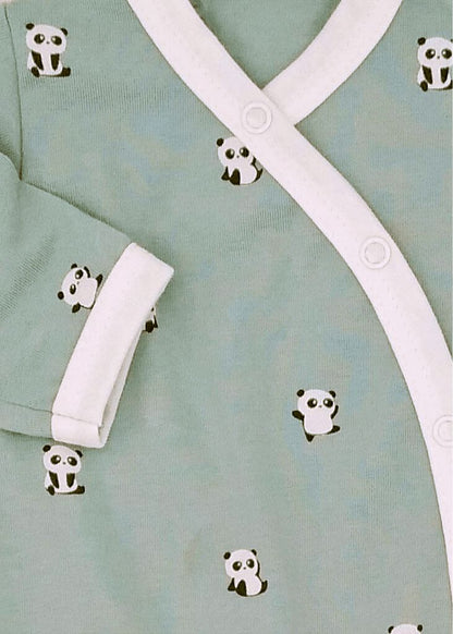Prem Baby Sleepsuit, Panda Cuddles Tiny & Small