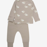 Sheep Top and Striped Trouser Set - Organic Cotton Top & Trousers Noppies 