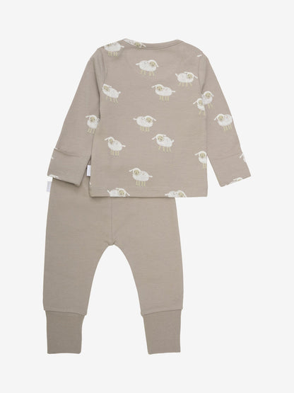 Sheep Top and Striped Trouser Set - Organic Cotton Top & Trousers Noppies 
