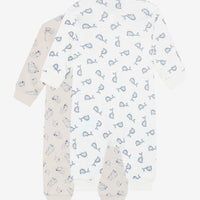 Pack of 2 Pippi Sleepsuits - Bears and Whales Sleepsuit / Babygrow Pippi 
