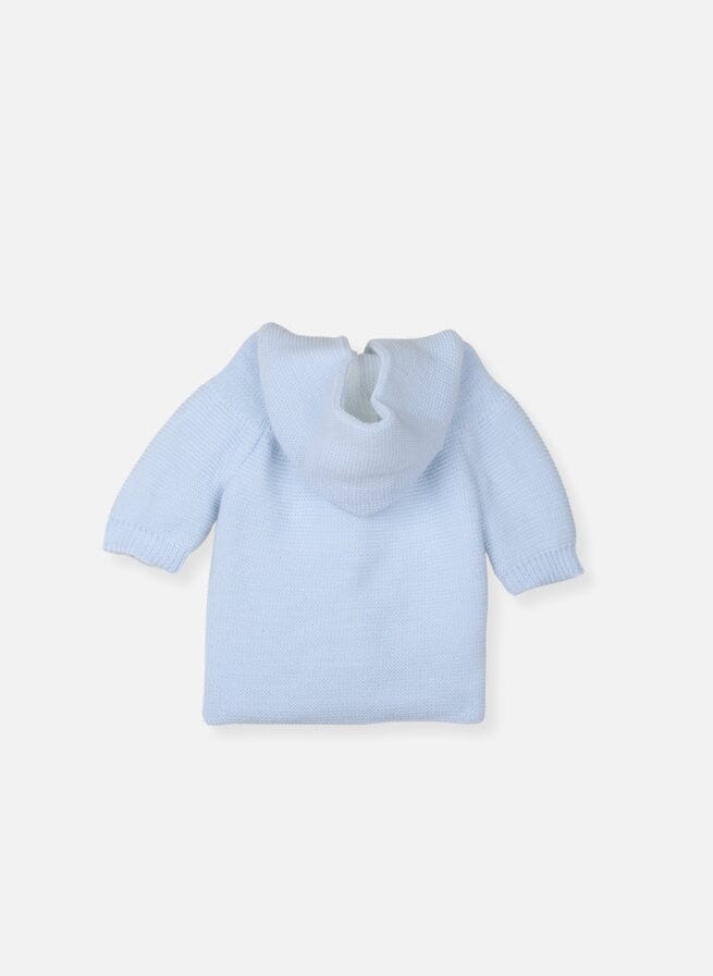 Baby Blue Knitted Baby Jacket - 3 Buttons