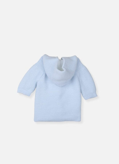 Baby Blue Knitted Baby Jacket - 3 Buttons