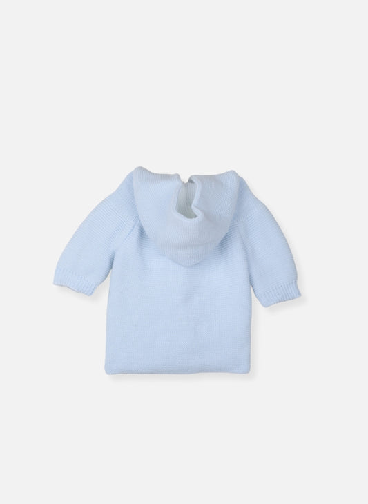 Baby Blue Knitted Baby Jacket - 3 Buttons