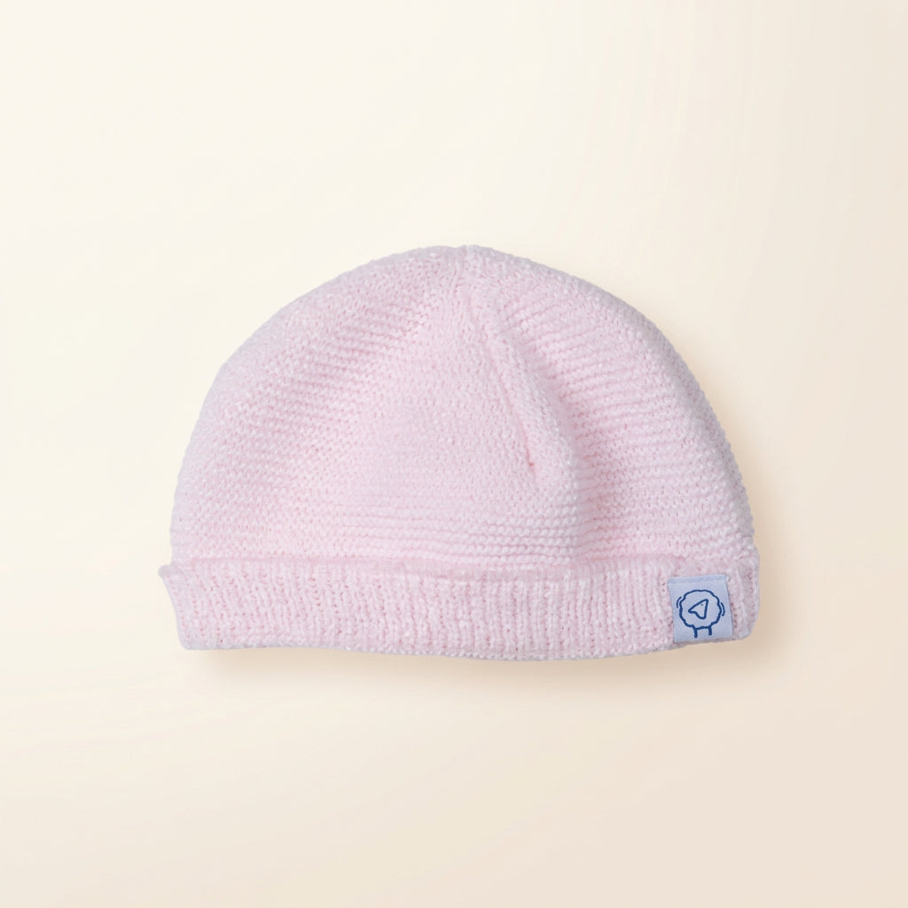 Cotton Knitted Hat - Soft Pink Hat La Manufacture de Layette 