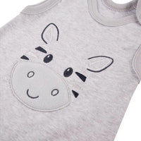 Zebra Footed Dungarees and Top Set - Grey Dungaree EEVI 
