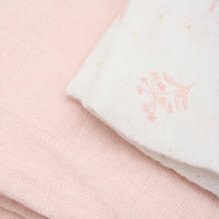 3 Pack, Organic Cotton Muslins, Veiled Rose, 65 x 65 cm Blanket Pippi 