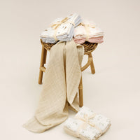 3 Pack, Organic Cotton Muslins, Veiled Rose, 65 x 65 cm Blanket Pippi 